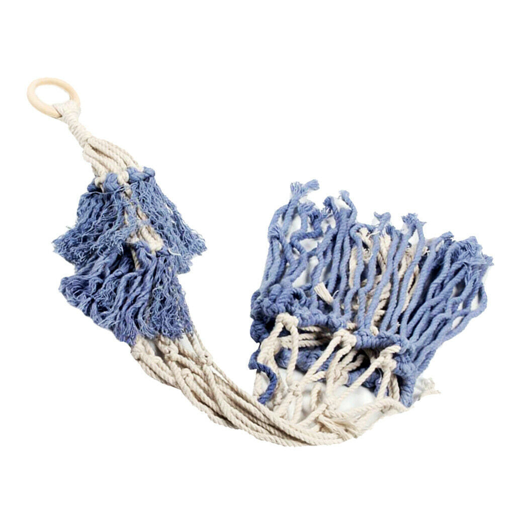 Garden Green Plant Wall Hanging Rope Handmade Knitted Cotton Flower Hanger Rope