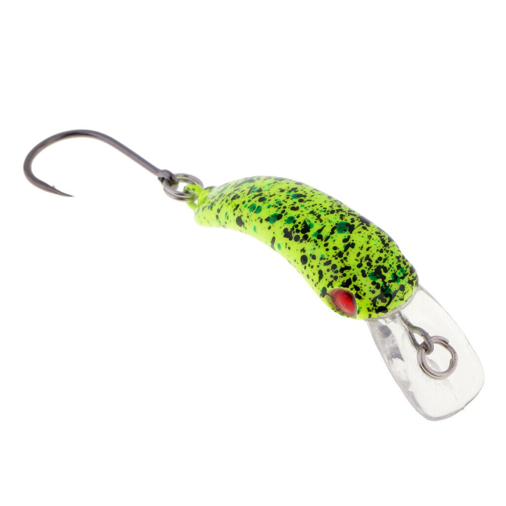 Mini Minnow Fishing Lure Artificial Hard Simulation Bait Crankbait Green