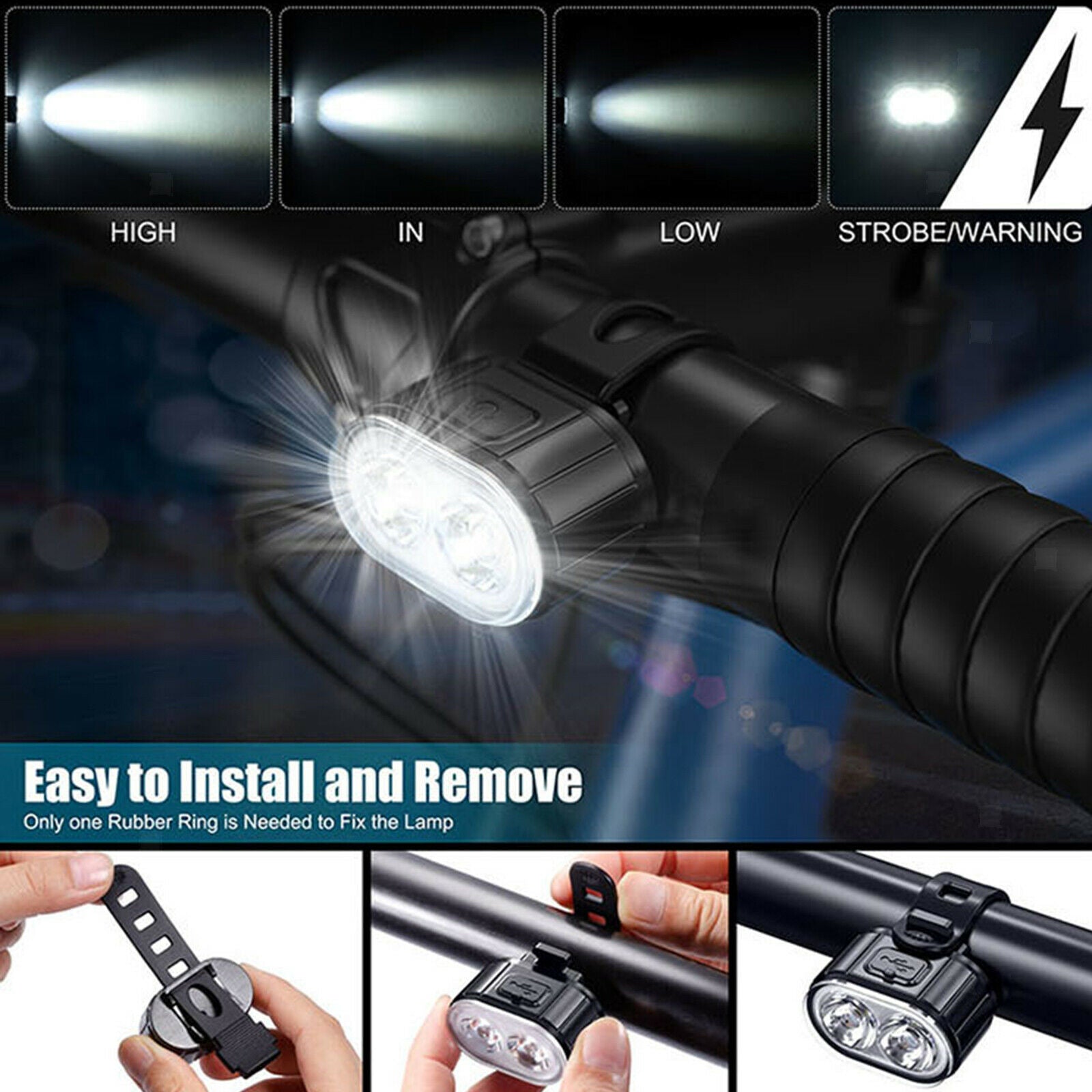 IPX5 Bicycle Lights Rear Lamp Taillight Bright Cycling Red Light Flashlight