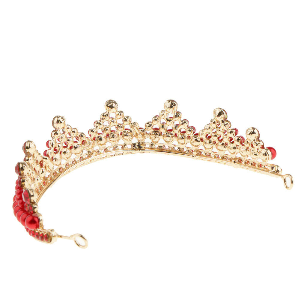 Wedding Bridal Pearls Crown Headband Earrings Girls Woman Party Jewelry Set