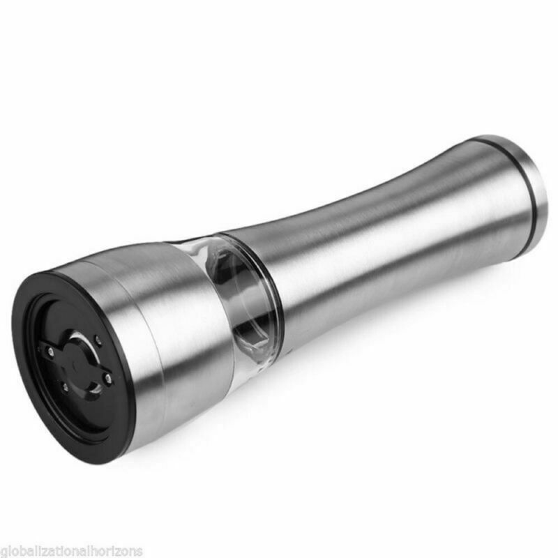 Manual Salt Pepper Grinder Spice Herb Mill Thumb Push Muller Stainless Steel