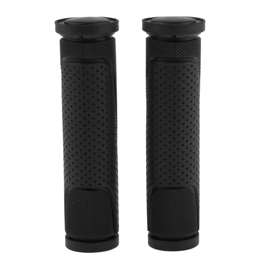 Bike Handlebar Grips Rubber Cycle  Handle Bar End Cover 1 Pair Black