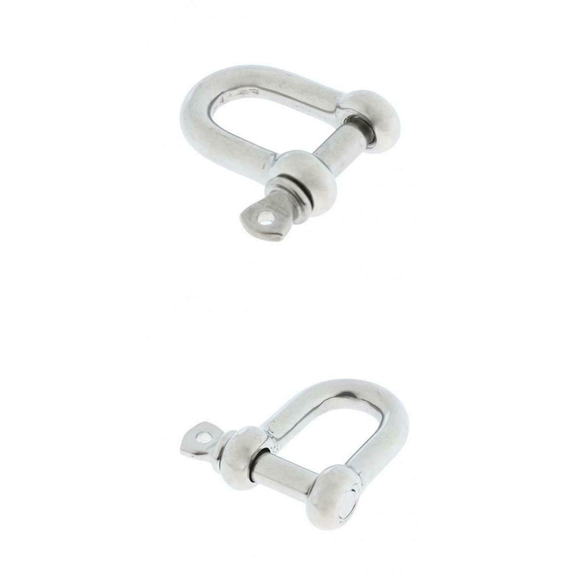2x Marine Grade 304 D Anchor Chain Rigging Lifting Shackle Pin Fastener