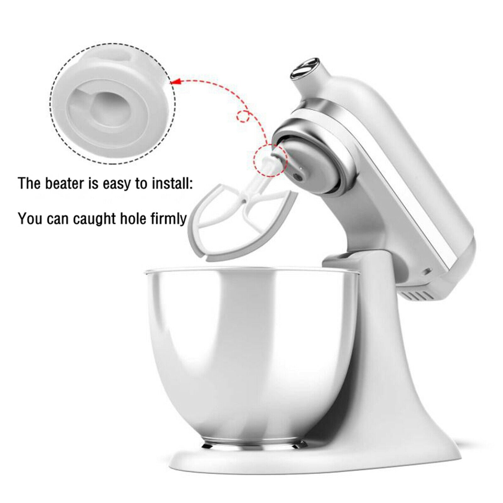 5qt Flex Edge Beater Tilt-Head Stand Mixers with Silicone Edge Accessory