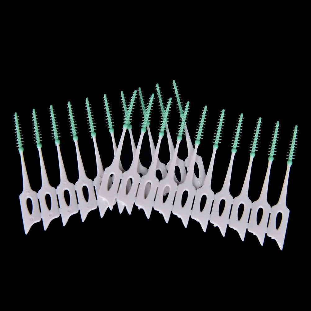 20x Clean Tooth Floss Head Hygiene Dental Plastic Interdental Brush Tooth.l8