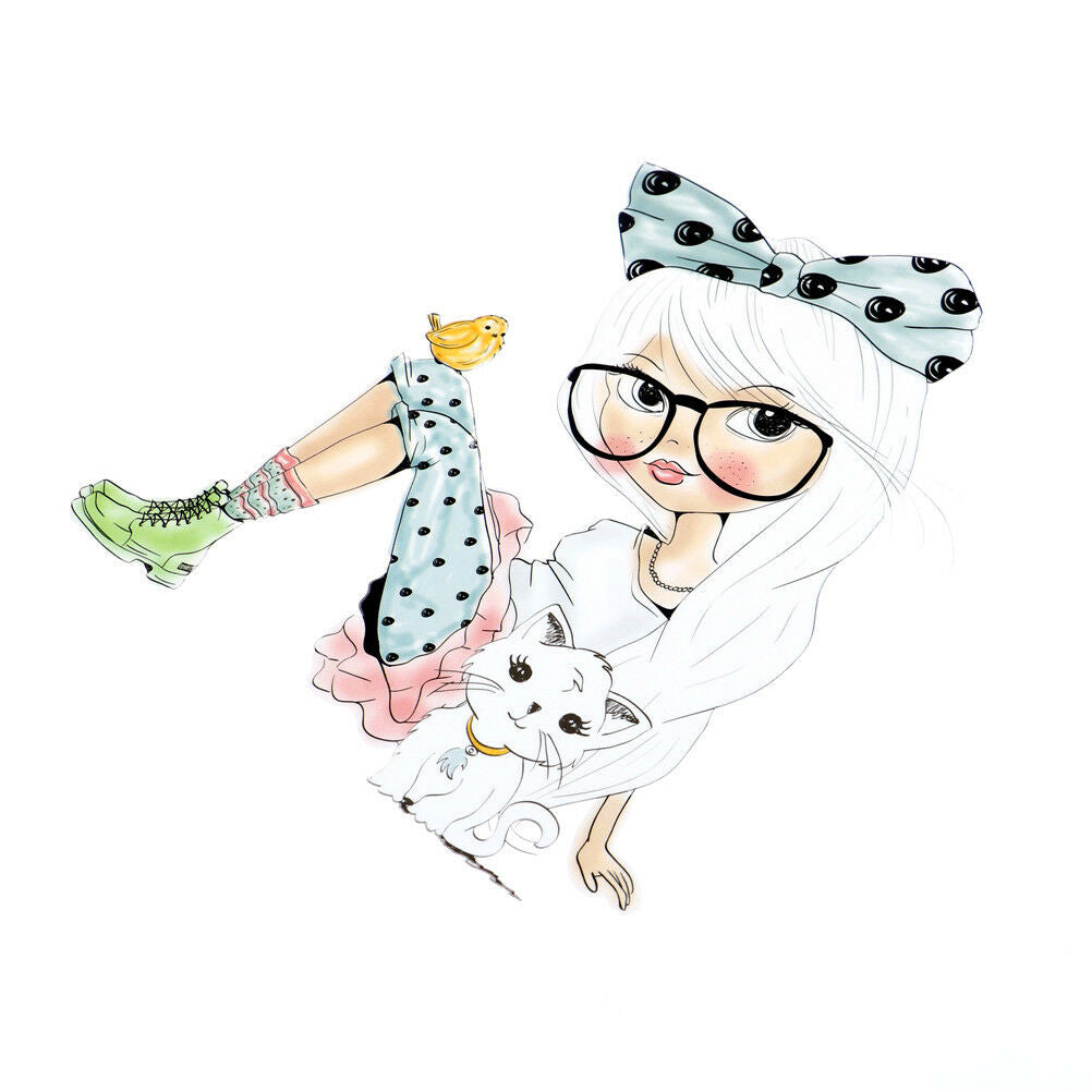 Cute Girl Patch Transfer Iron On Parch DIY Washable Stickers Clothes Deco.l8
