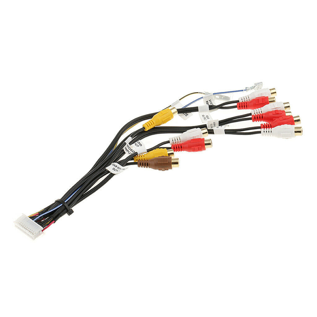 24 pin RCA Audio Video Adaptor Pre Out Lead for Pioneer Avic-F900BT F90BT