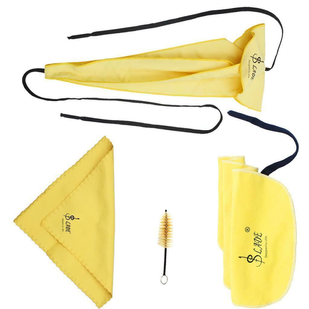 4 Pack Saxophone Cleaning Kit Tube Clean Cloth Mouthpiece Brush Screwdriver
