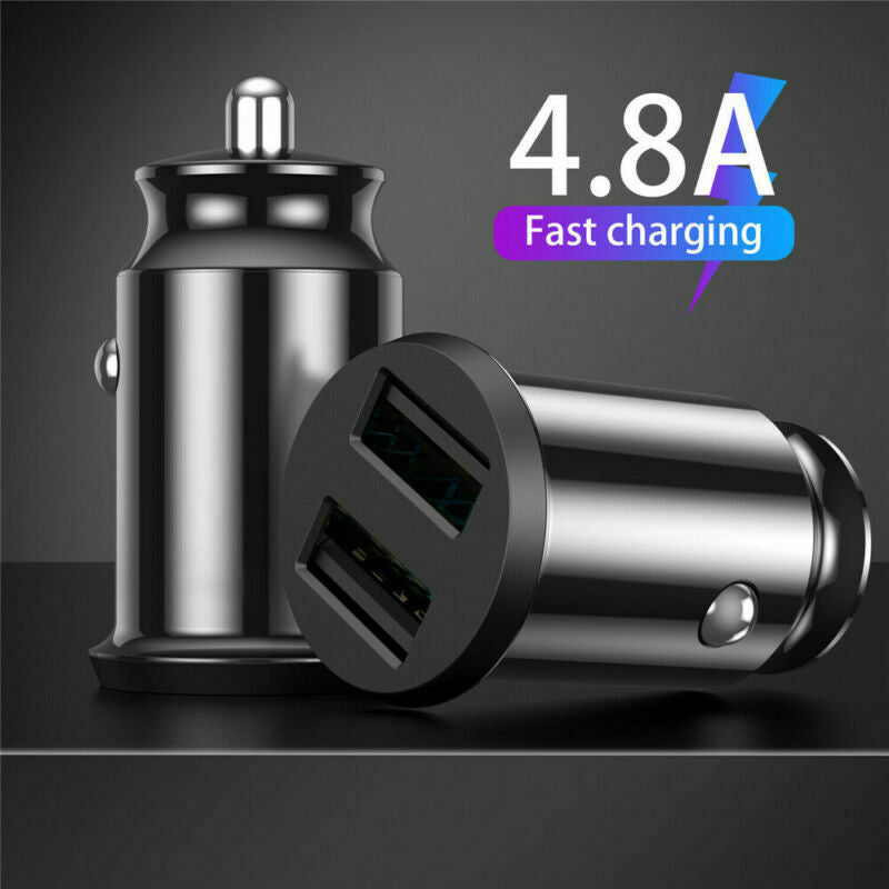 Ultra mini Baseus 3A Fast Charging Dual Ports USB Car Phone Charger Adapte