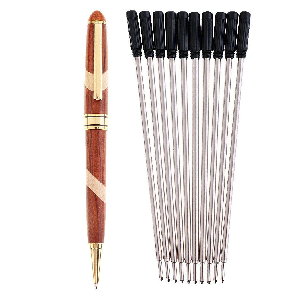 Rosewood Ballpoint Sign Pen with 10pcs Pen Refills Writing Replacement Parts
