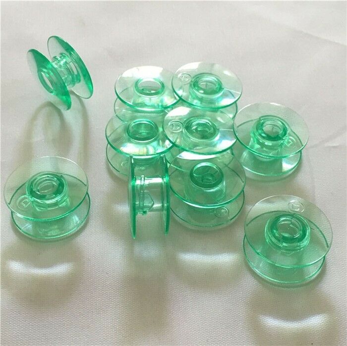 10 x Green Plastic Domestic Sewing Machine Empty Bobbins Spool For Brother