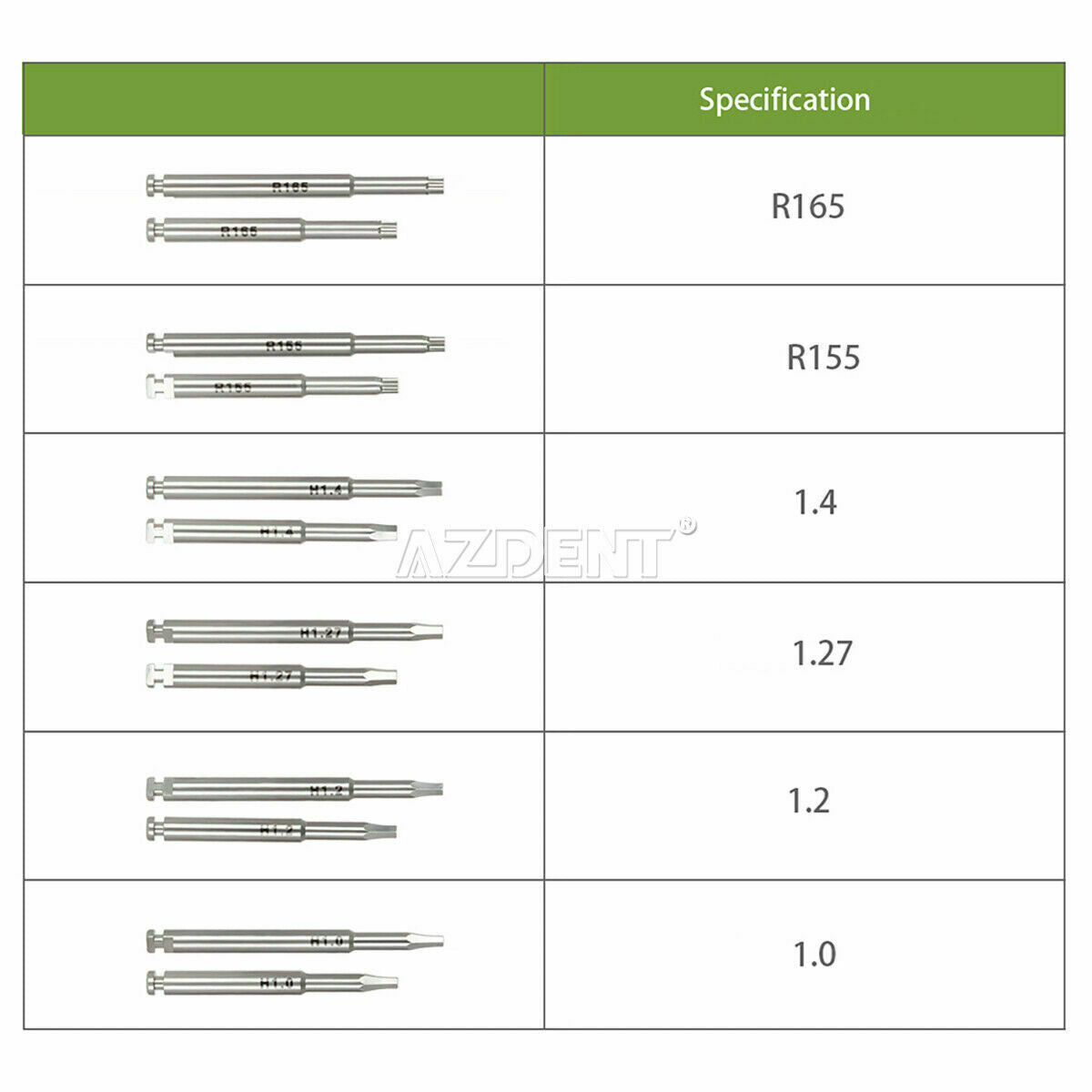 12pcs Dental Clinic Implant Motor Screw Driver Abutment Screw Driver Long+Short