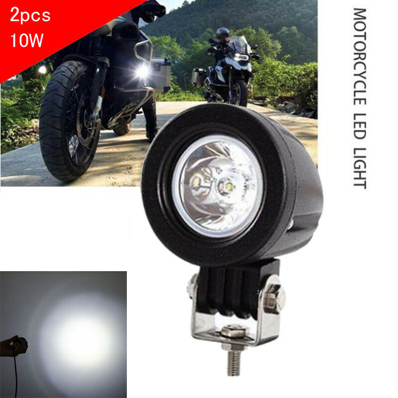 2 Pcs 10W LED Lamp Grille Reversing Tail Fog Work Flood Lights For Off Road