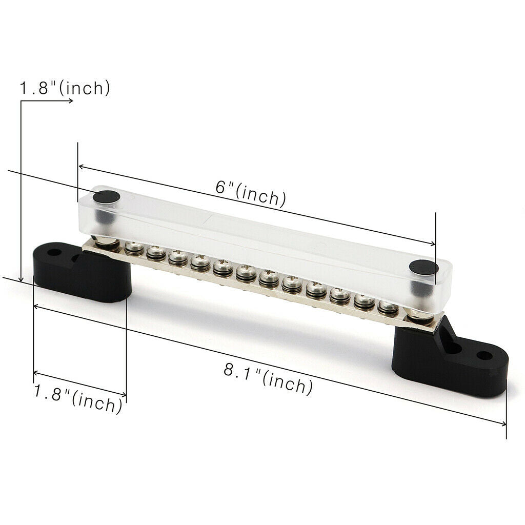1 Piece Bus Bar Electrical Terminal Plastic Voltage: 12V-48V Ear Studs Size: 2 X