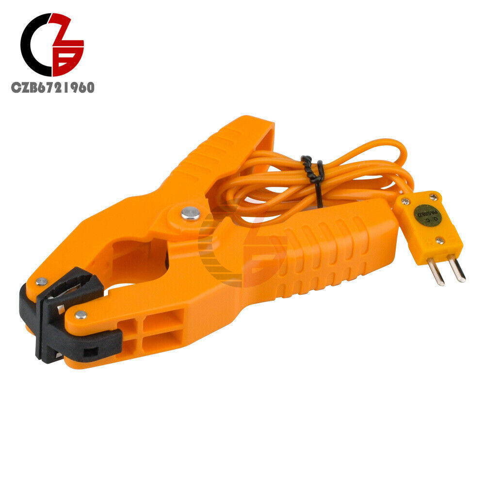 2X Pipe Clamp Temperature Lead K-Type Probe Thermocouple -40~200°C/393°F