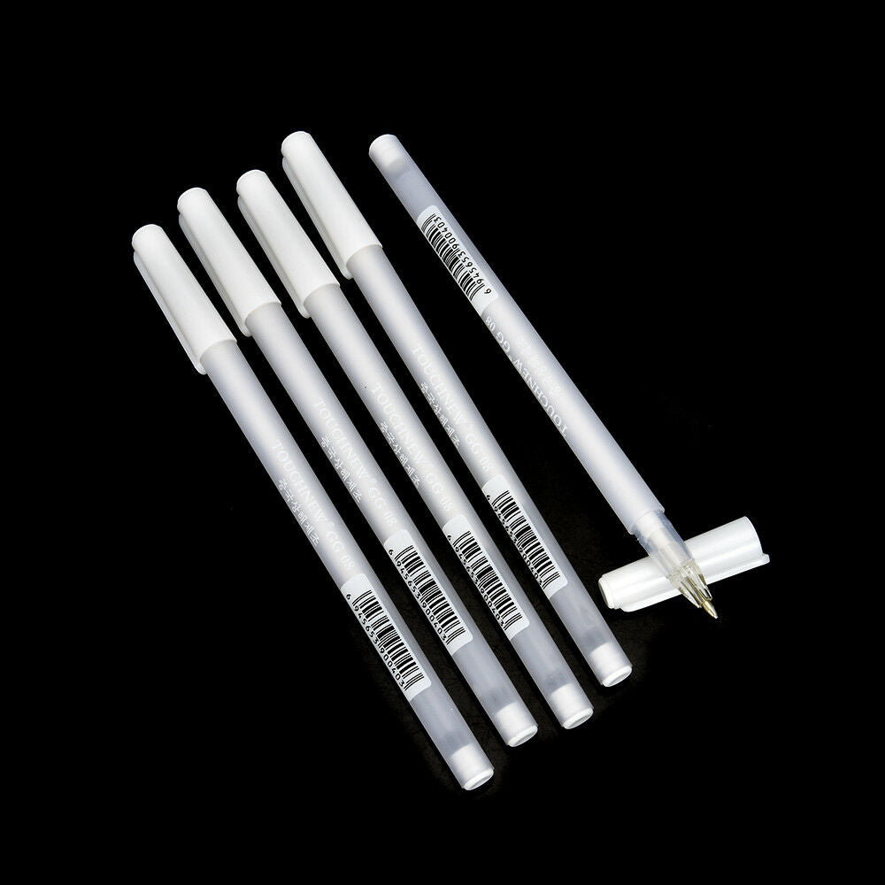 White Gel Ink Pen Artist Archival Fine Tip Sketching Drawing Painting Tool Pens