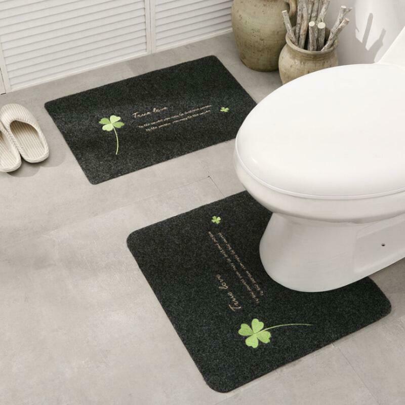 Bathroom Rugs Bath Mats Non-Slip U-Shaped Toilet Mat Absorbent Bath Rugs 20"x20