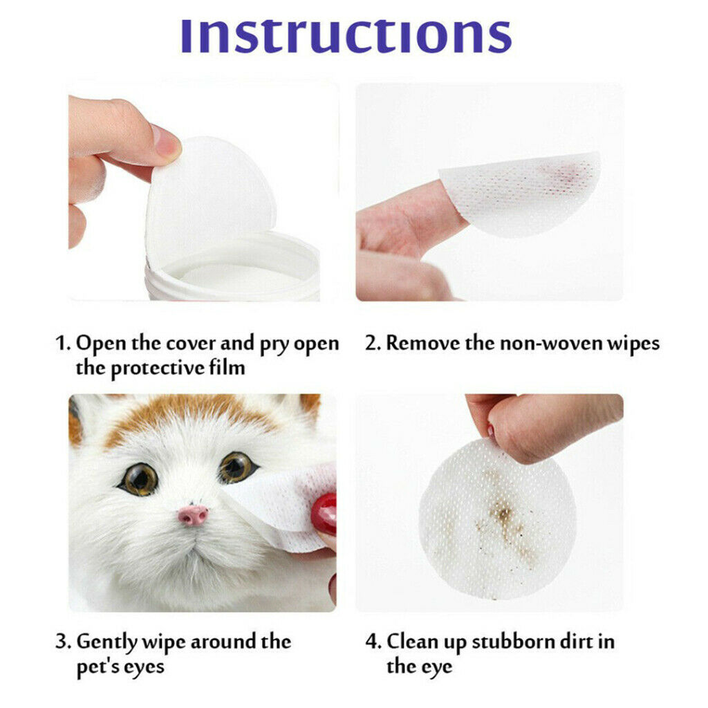 3 Boxes Soft Dog Tear Stain Remover Pet Cat Eye Cleaner Wiping Pads Eye Care