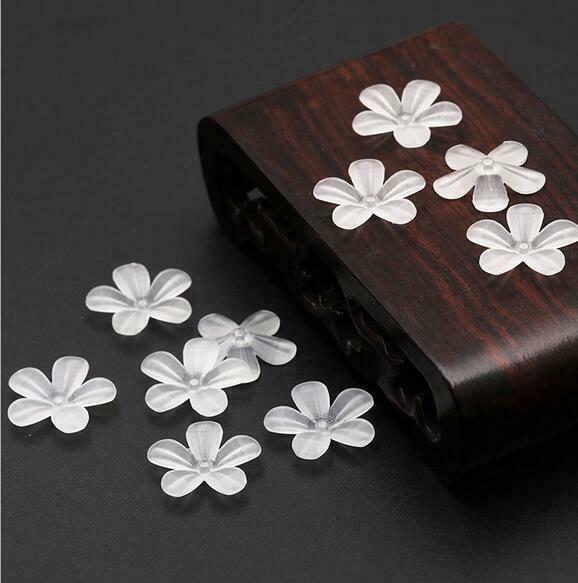 100pcs Acrylic Scrub Flower Jewelry Accessories DIY Handmade Jewelry Making 21mm