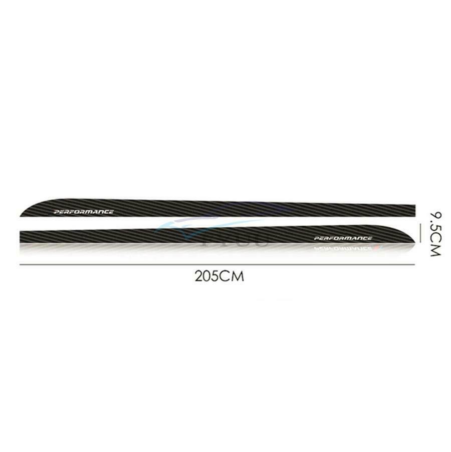 80.7"×3.7" 5D Glossy Carbon Fiber Car Side Skirt Trim Stickers For BMW E90- E93
