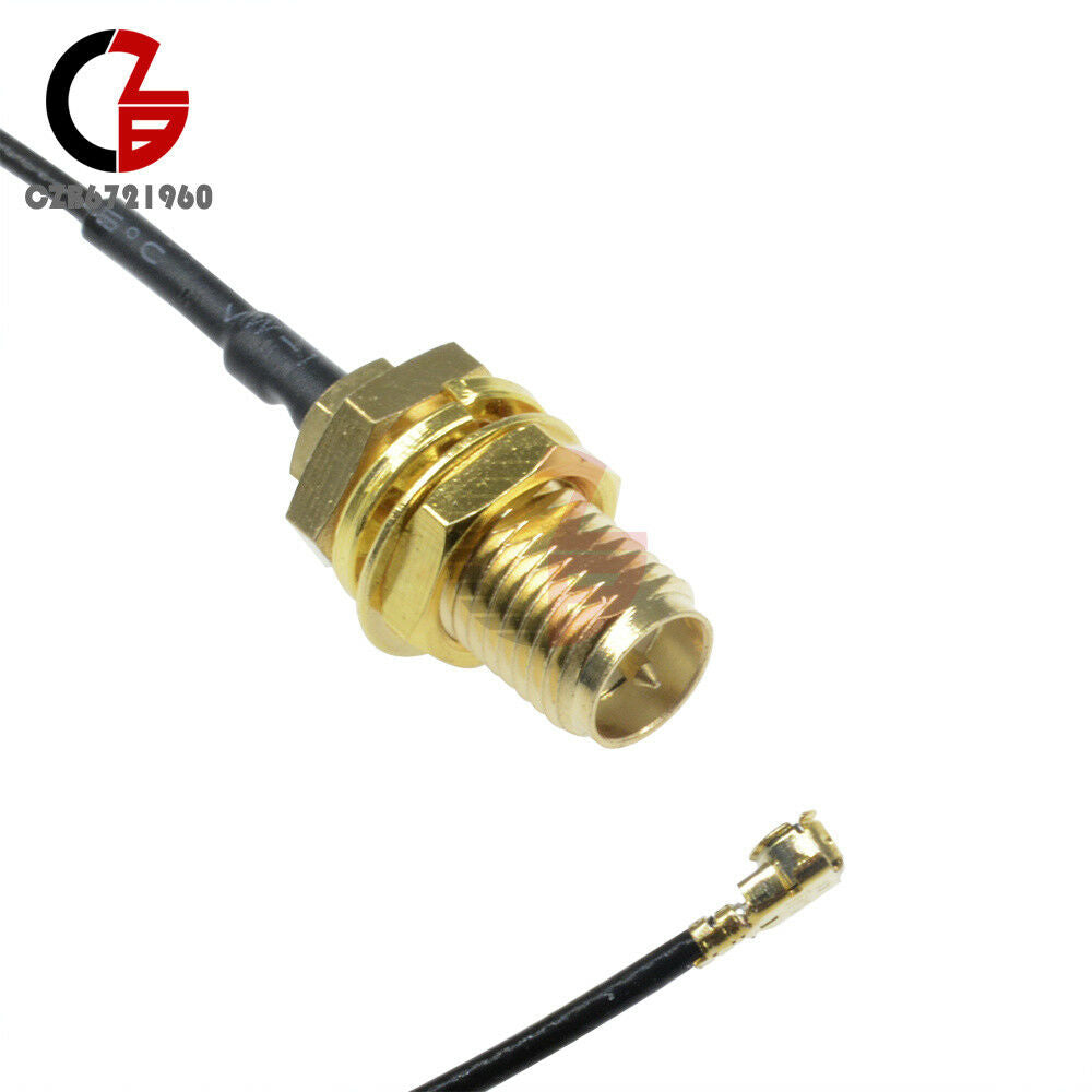 2PCS Mini Pci U.Fl To RP-SMA Antenna Router Mod Kit Wifi Connector Pigtail Cable