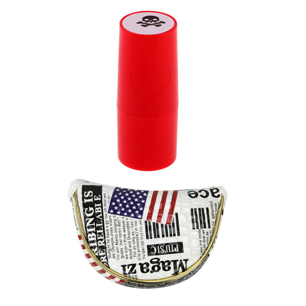 Golf Mallet Putter Cover Headcover Protector W/  Closure Ball Stamp