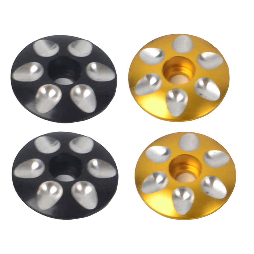 4pcs Aluminum  Headset Caps Mountain Bike Cycling Stem Top Covers