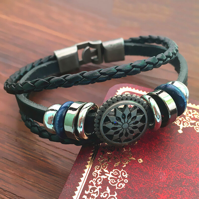 Fashion PU Retro Infinity Charm Wrap Men Women Bracelet Jewelry Punk Style Lt