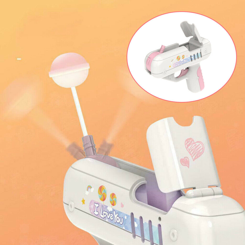 Creative Lollipop Gun Candy Gun for Boys Girls Birthday Gifts Fun Play Pink