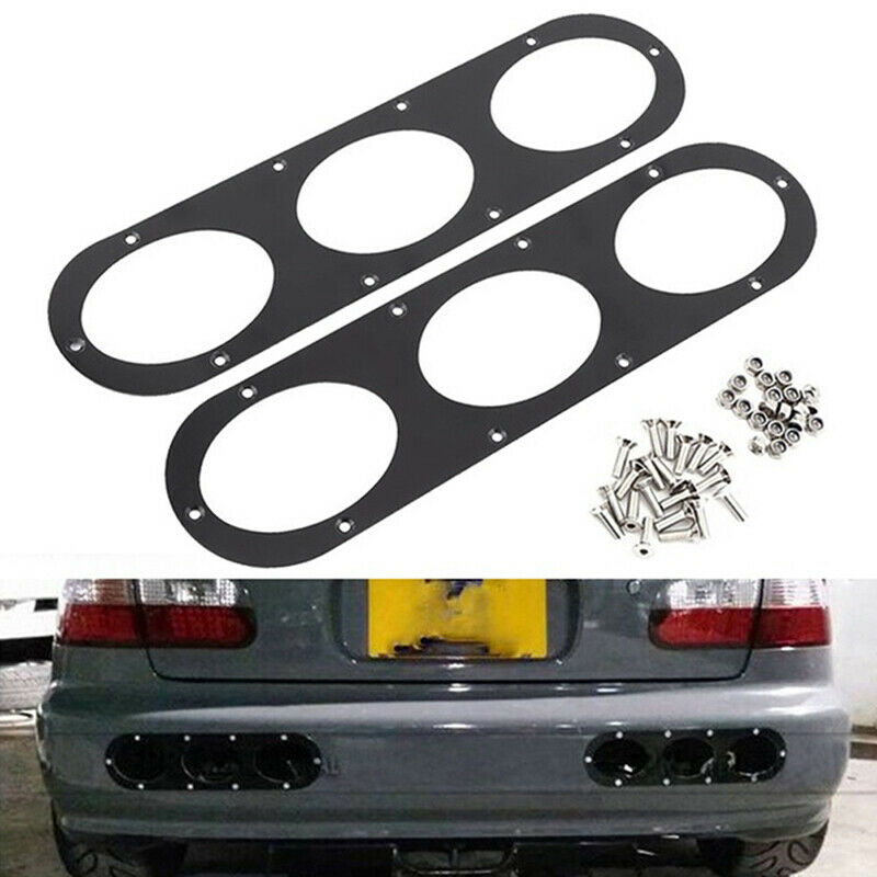 2Pcs Universal Aluminium Car Rear Bumper Race Air Diversion Diffuser Pan MEBDDD