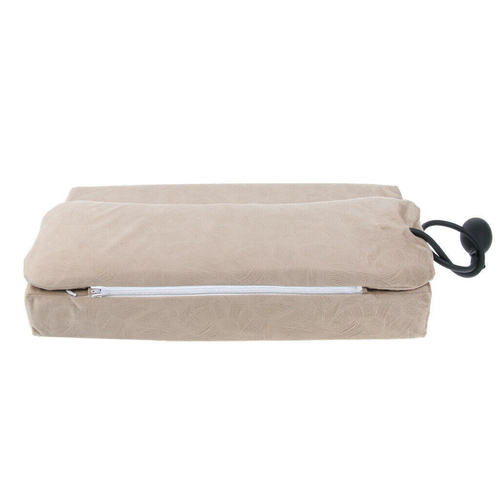 Sleeping Pillow Support Foam for Neck Pain Inflatable Back Pillow Coffee