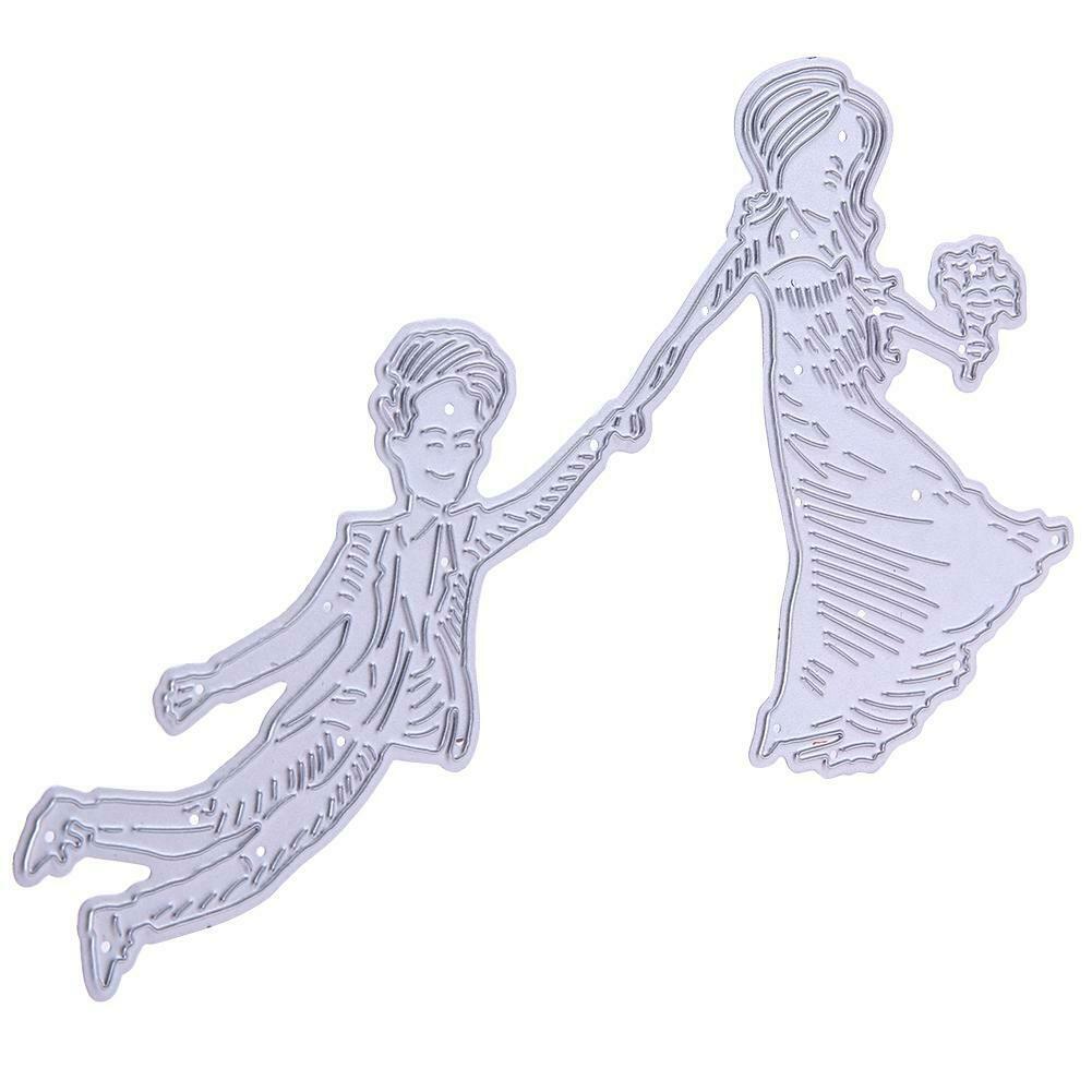 2pcs Cutting Dies Happy Valentine DIY Photo Album Scrapbook Emboss Stencils @