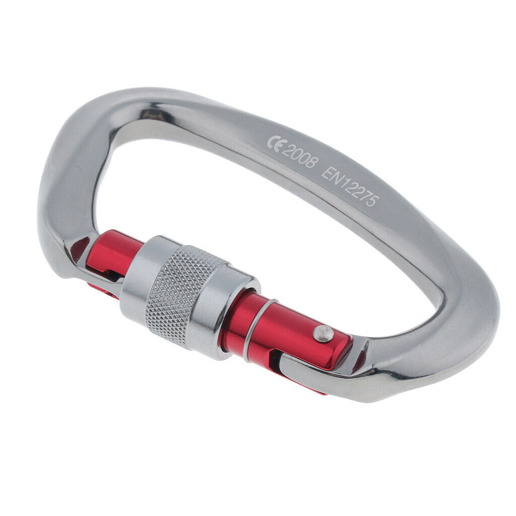 Climbing Screw Locking Carabiner Heavy Duty Hammock Screwgate Clip Hook