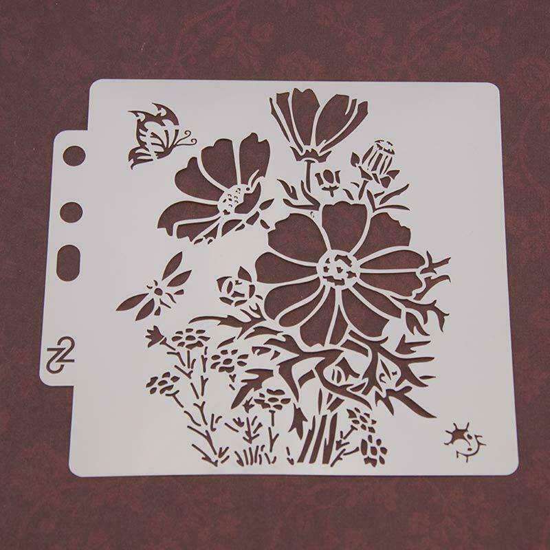 9pcs/set Christmas Letter Stencils Template Painting Scrapbooking Embossing Card