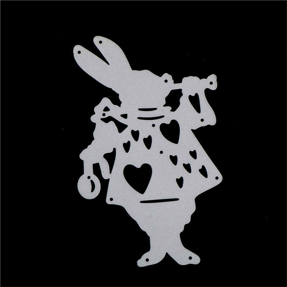Alice Wonderland White Rabbit Metal CuttingDies Stencil DIY AlbumDeco Craf.l8