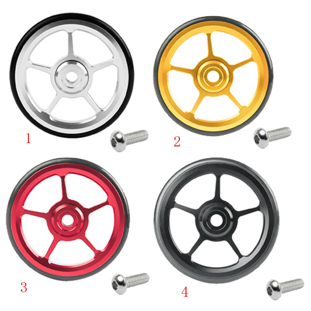 2pcs Ultralight Bike Easy Wheels Easywheel for Brompton Cycle Refit Wheel