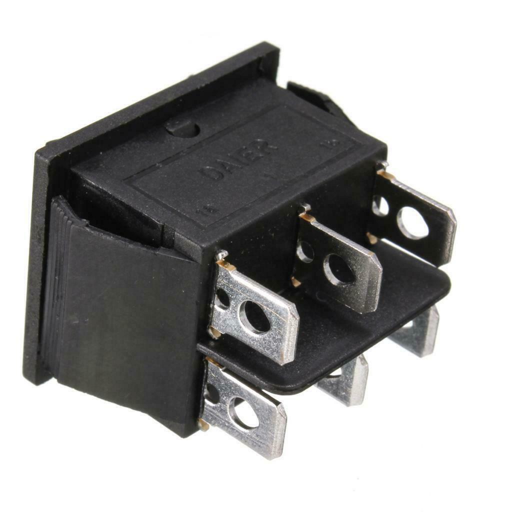 4pcs 6-Pin Car On/Off/On Momentary Power Window Rocker Switch