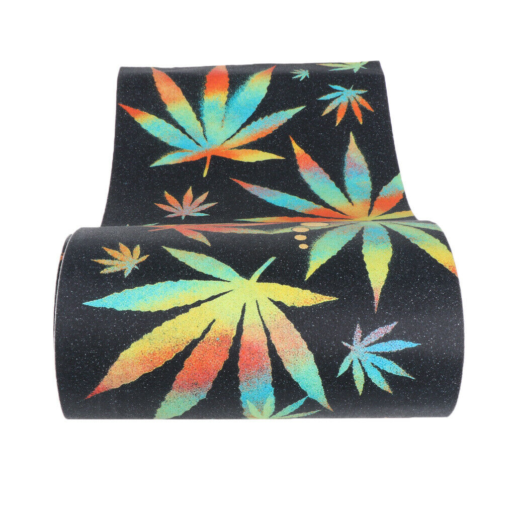 2X Skateboard Deck Sandpaper Grip Tape Griptape Sheet 84 x 23cm Maple leaf
