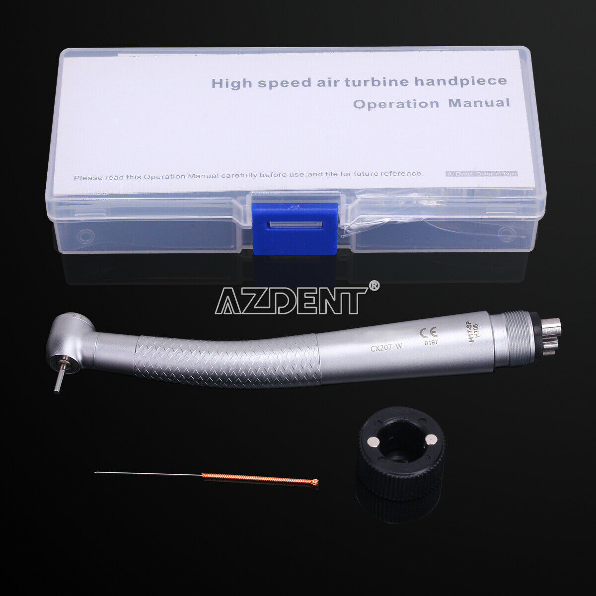 3PCS COXO Dental 4 Holes High Speed Standard Push Button 3 Water Spray Handpiece