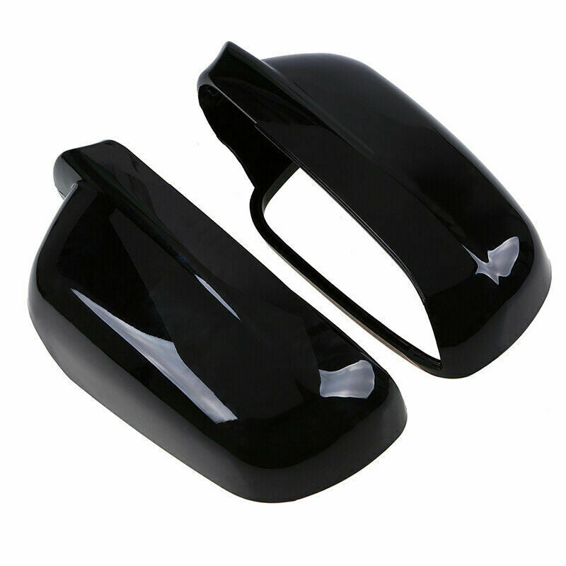 Pair Gloss Black Rear View Mirror Covers Shell Fit VW Golf/R32/GTI/Rabbit 2004