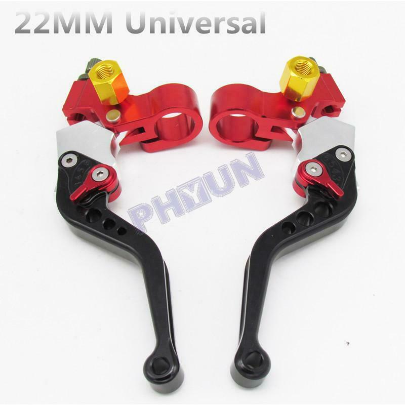2Pcs 22mm Motorcycle Brake Clutch Levers Left & Right Double Clutch Drum Brake