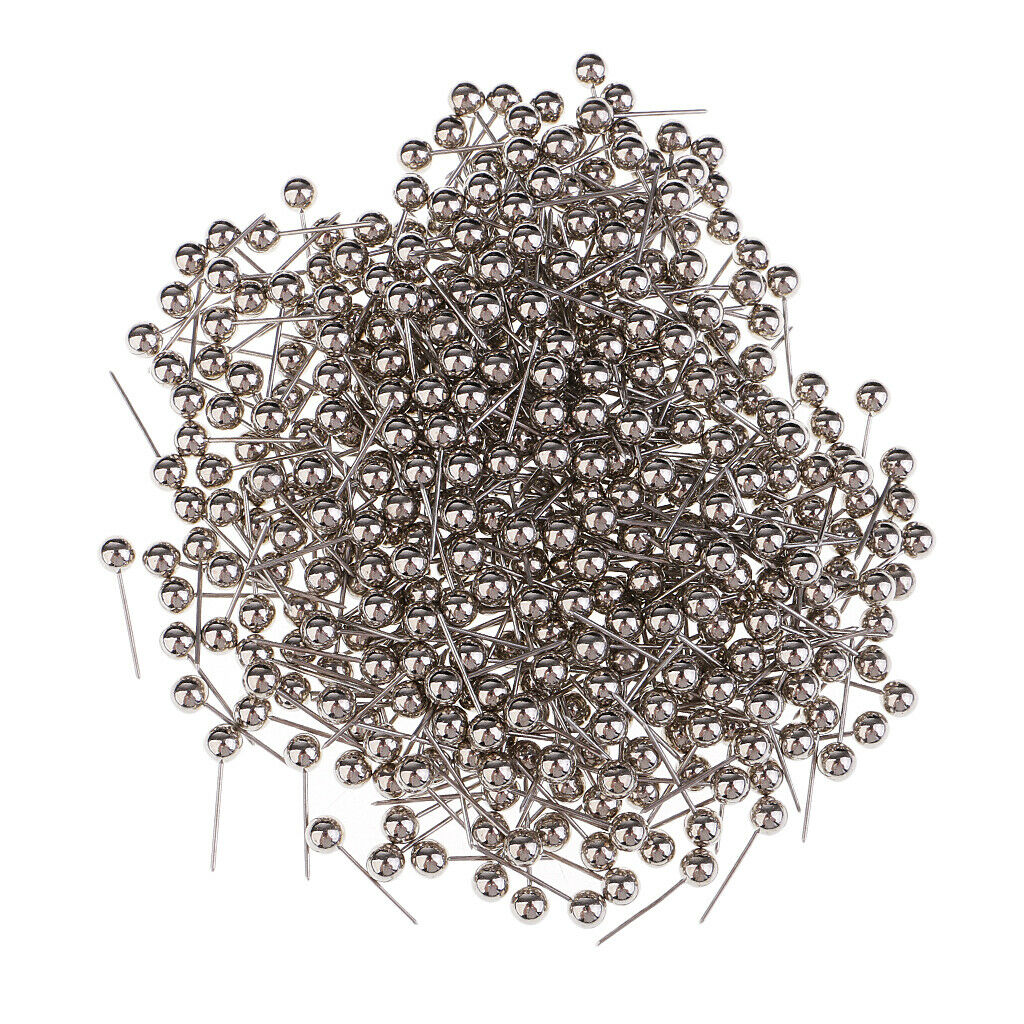 400pcs Push Pins 0.16 inch Metallic Round Head with Stainless Steel Point For