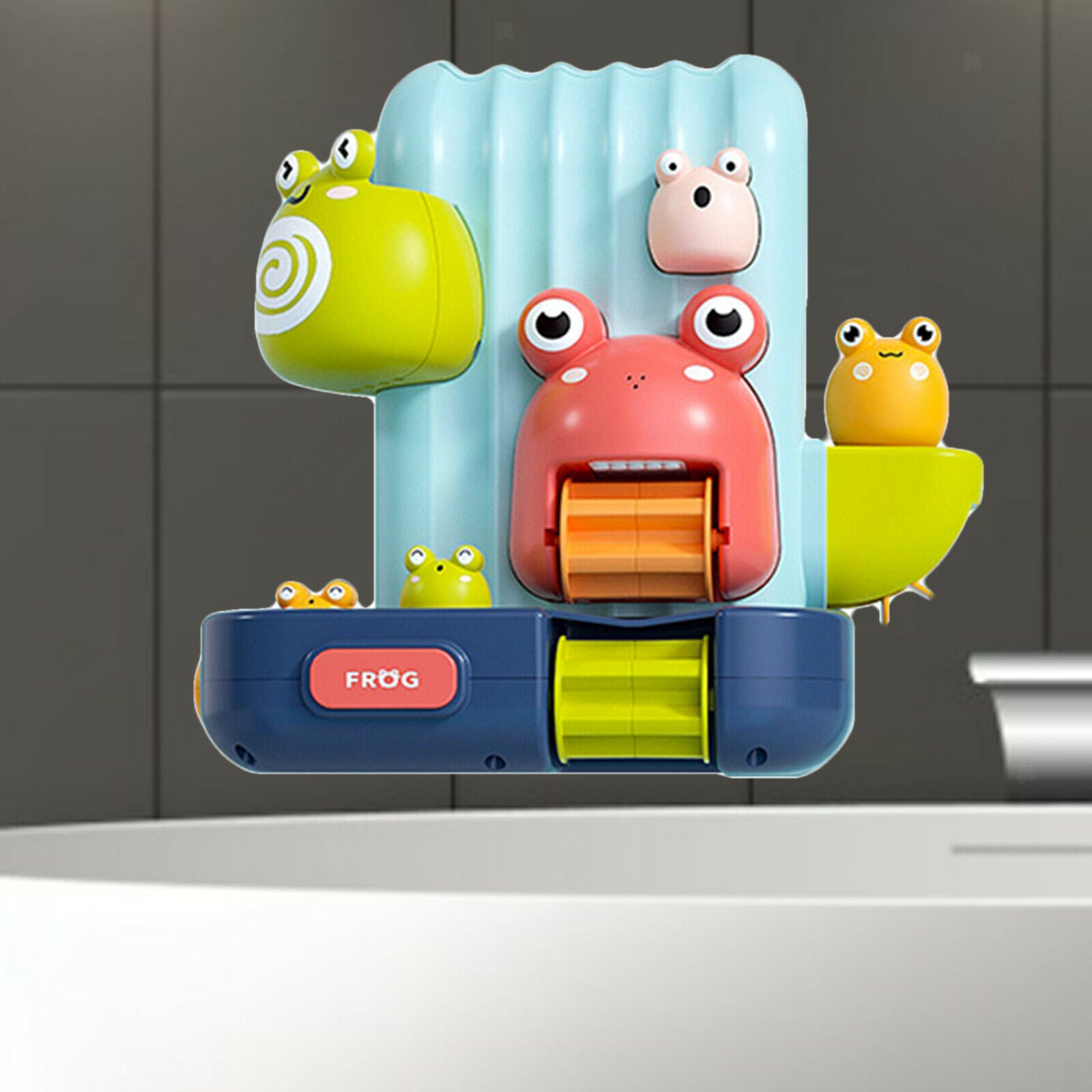 Cartoon Frog Waterwheel Shower Bathtub Pool Water Play Bath Toys for Baby