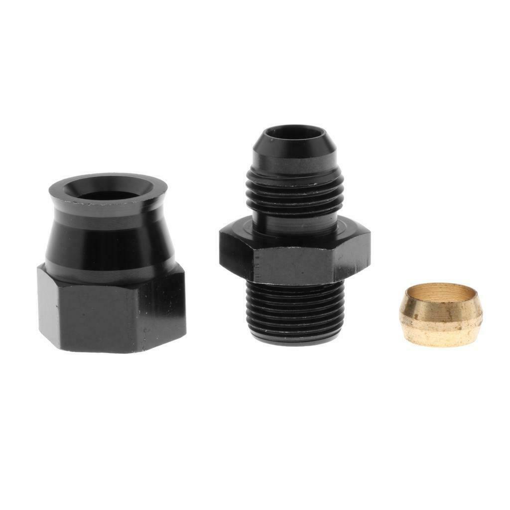 6AN 6 AN-6 Male to 3/8" 9.5mm Fuel Hose Line Tube Straight Fitting Adapter with