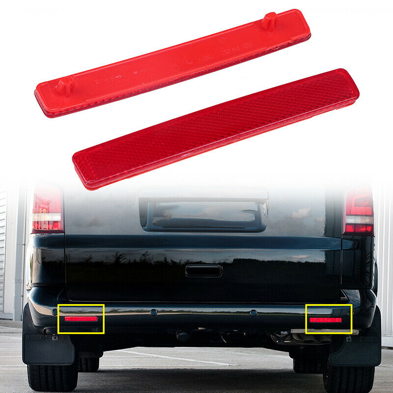 Pair Rear Bumper Reflectors Turn Signal Tail Light For VW Caravelle T5 2003-2015