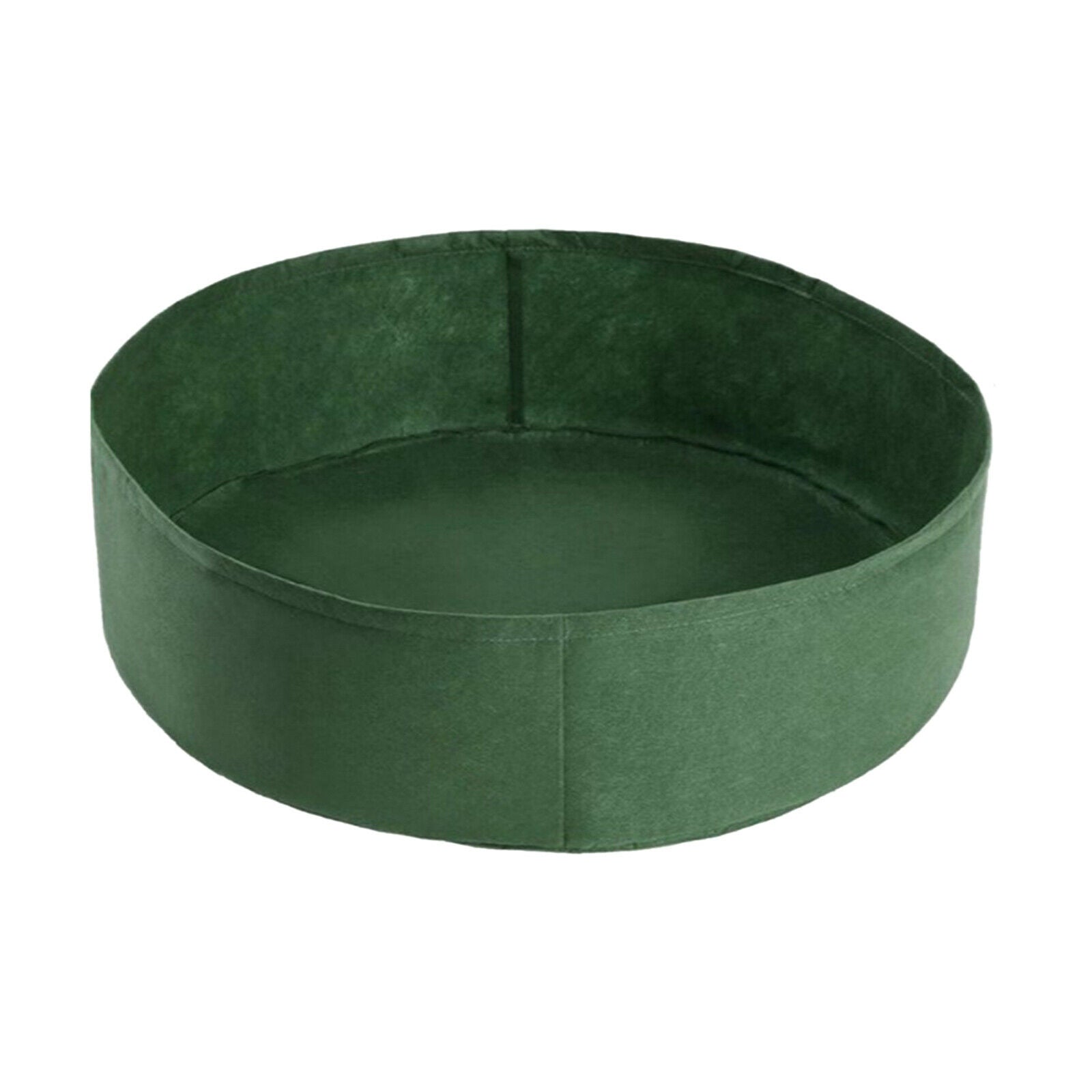 Round Fabric Raised Bed Garden Grow Bag Pouch In/Outdoor Green_130x30cm