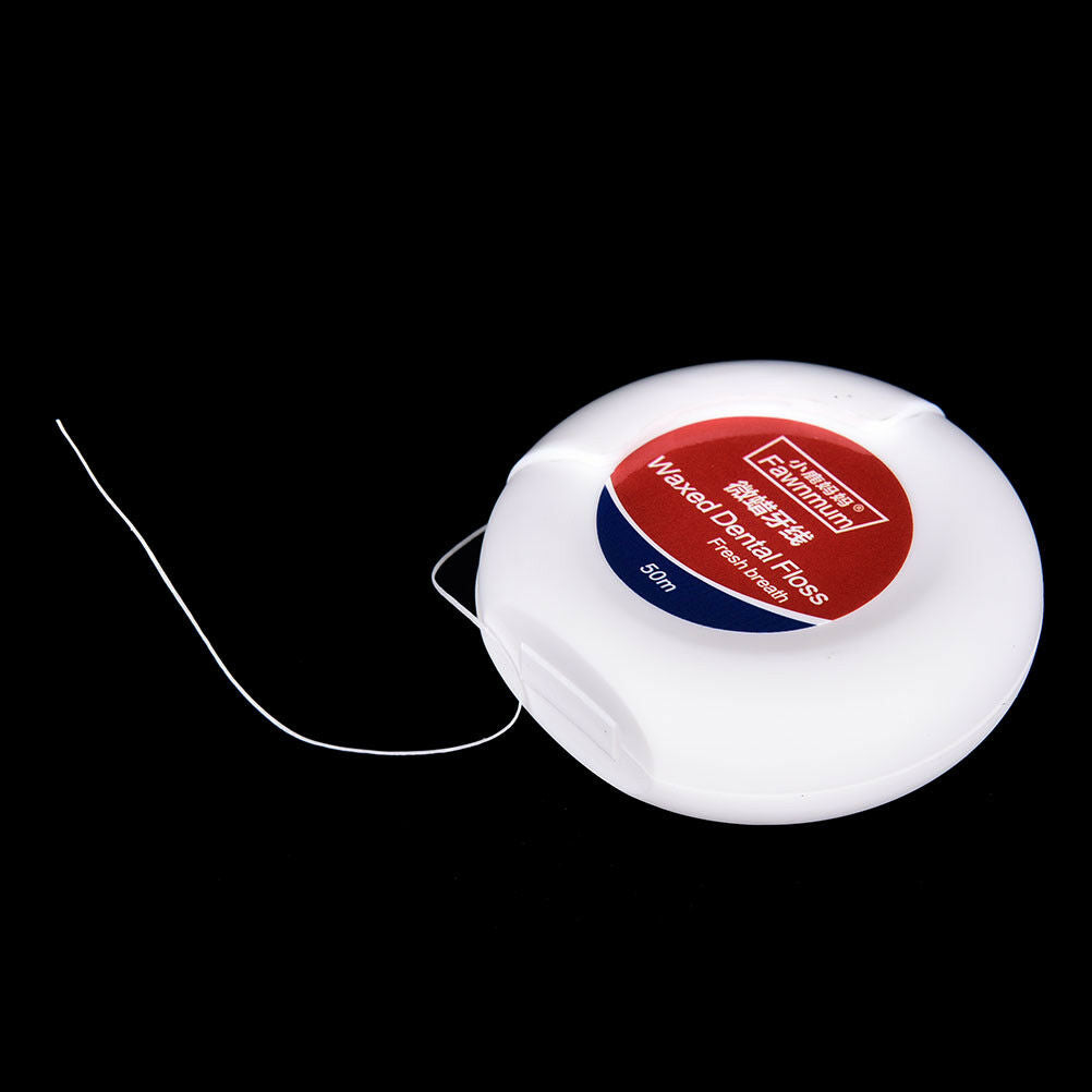 50m Peppermint Micro wax Dental Floss Care Picks Tooth Cleaner Health Supp.l8