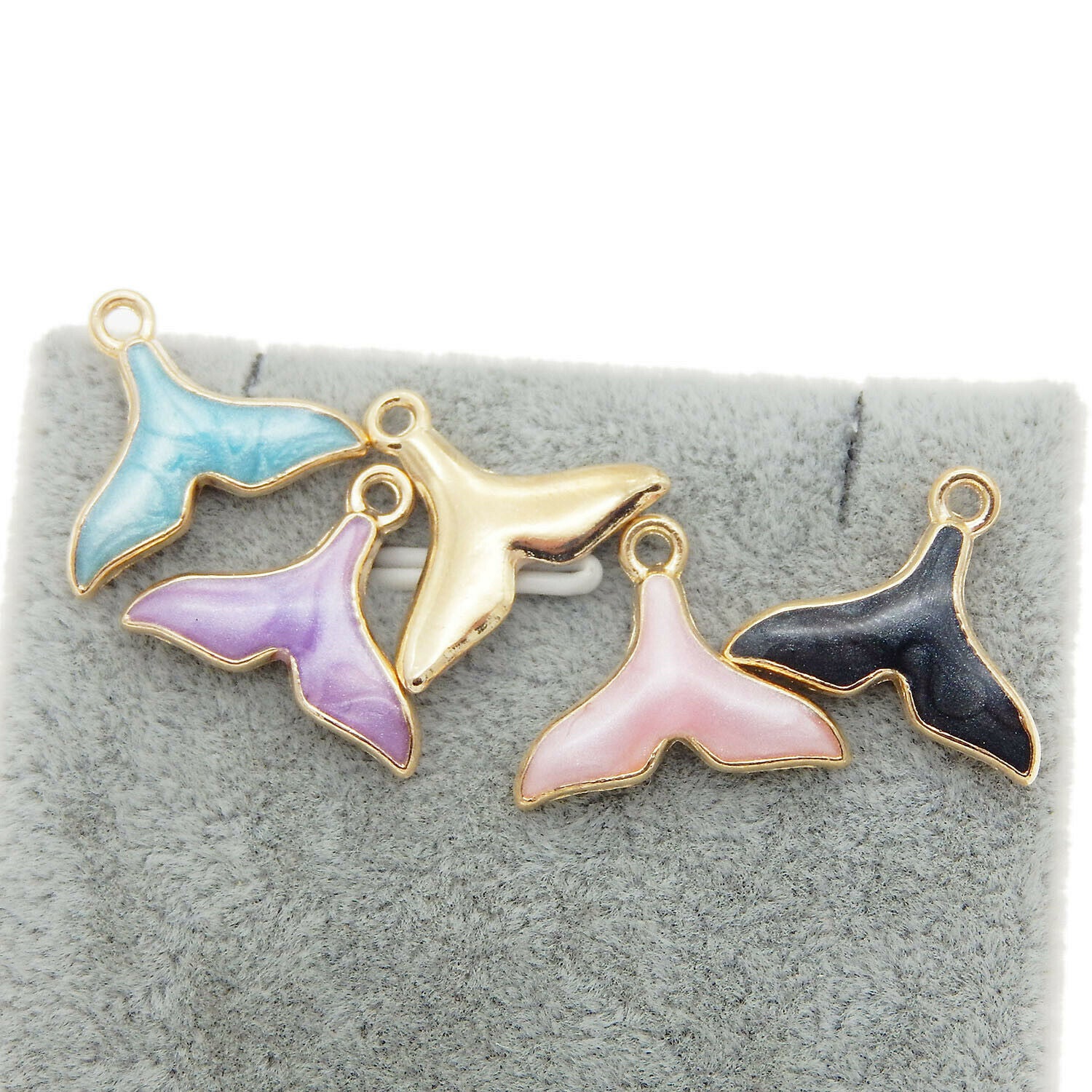 Mixed Enamel Alloy Mermaid Tail Pendants Charms Jewelry Accessories 30pcs/lot