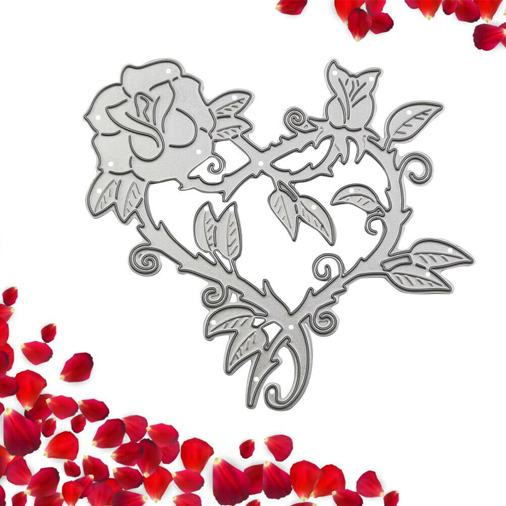 Heart Rose Metal Cutting Dies Embossing Stencils for Craft Card Album Decorative