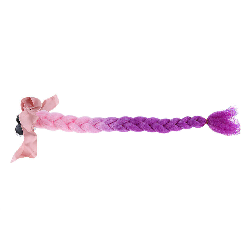 23.6" Gradient Ramp Helmet Braids / Ponytail Motorcycle Bike Helmet Hair 7